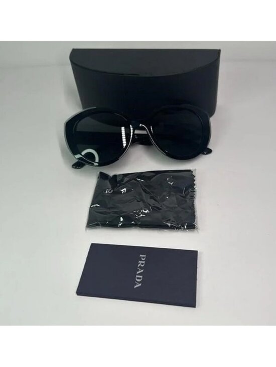 New Authentic- PRADA Dark Grey Cat Eye Ladies Sunglasses PR 01YS 09V5S0 54